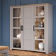 image 5 of Bohol Large Display Cabinet inc. 4x LED Lights in Riviera Oak/Grey Oak