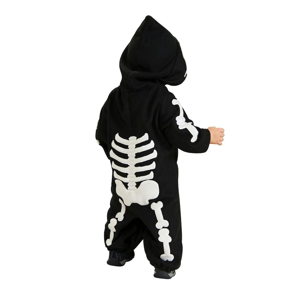 image 1 of Bristol Novelty Boys Skeleton All-In-One Halloween Costume - Black/White - Infant One Size