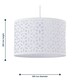 image 7 of White Laser Cut 30cm Pendant Lightshade White