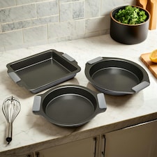 Interiors by Premier Baking Dish Set Of 3, Durable Carbon Steel Bakeware For Roasting & Baking, Non-Stick Oven Safe Dishes