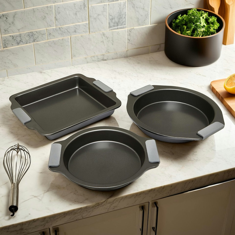 image 1 of Interiors by Premier Baking Dish Set Of 3, Durable Carbon Steel Bakeware For Roasting & Baking, Non-Stick Oven Safe Dishes