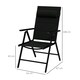 image 7 of Outsunny 2 PCS Outdoor Folding Chairs, Dining Chairs w/ Padded Filling, Black