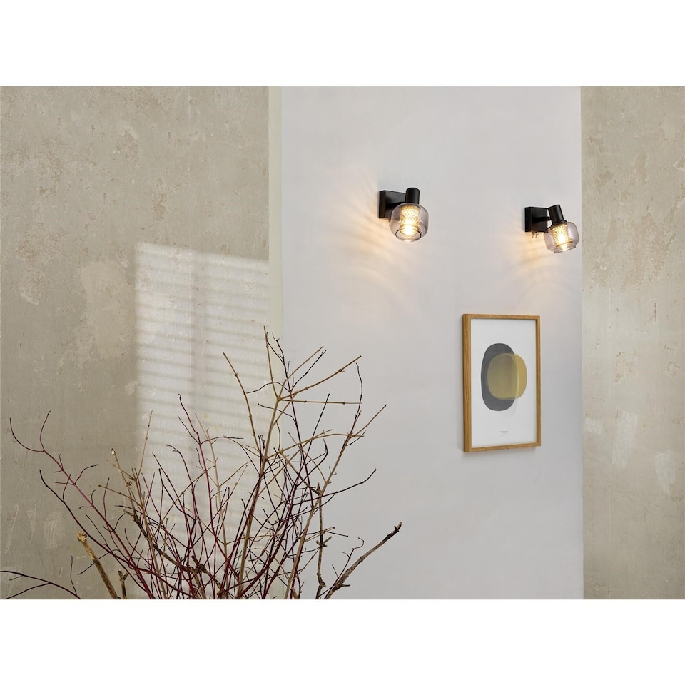 image 1 of Osram Decor Spot Firefly Wall Light 2.8W 827 E14 Dimmable Glass Warm Light | Black | Black | 1
