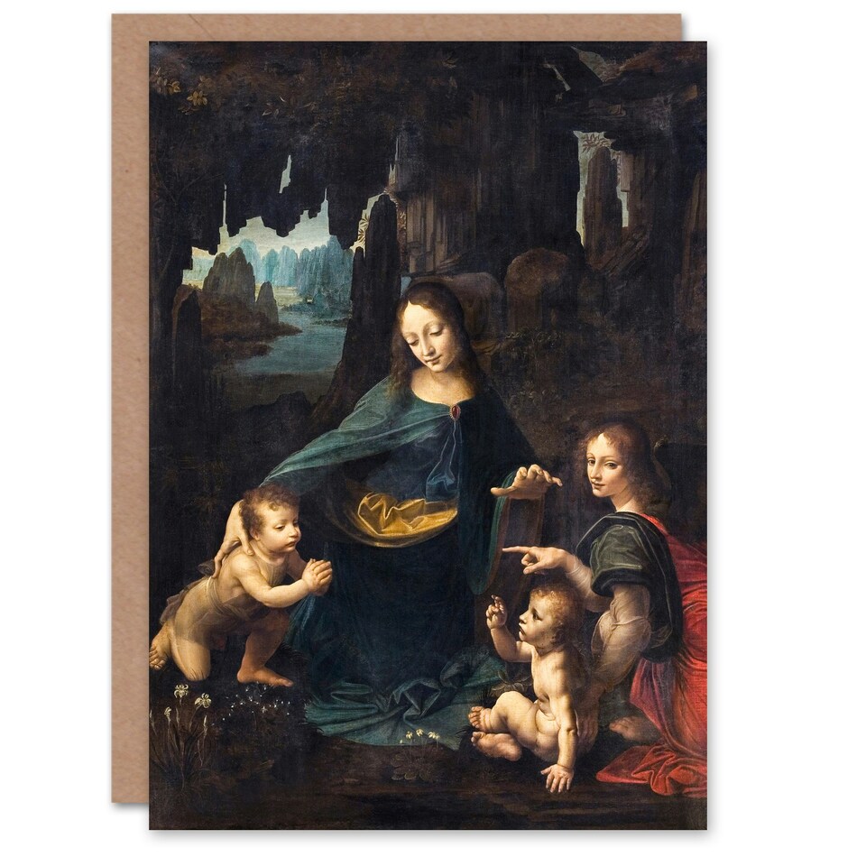image 1 of Leonardo da Vinci Art Card The Virgin of the Rocks