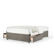Signature Platinum 2000 Pocket Sprung Slate Linen 2 Drawer Divan Set Small Double