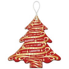 May this Christmas Be Filled Tree Design Hanging Plaque