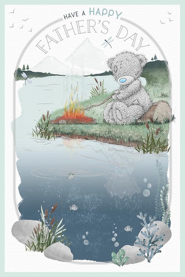 image 1 of Bear By Campfire Happy Father's Day Card