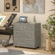 image 6 of Vinsetto 2-Tier Locking Filing Cabinet Office Storage Cabinet, Grey