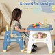 image 4 of COSTWAY 3 Pcs Kids Table and Chair Set Toddler Activity Writing Table Set Arts & Crafts