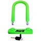 image 4 of AWE Silicone Hardened Steel 130mm x 210mm Bike Shackle U Lock with Keys Green