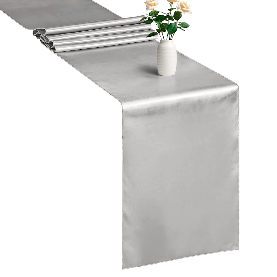 image 1 of Satin Table Runner for Dining Table - 11 x 108 Inch