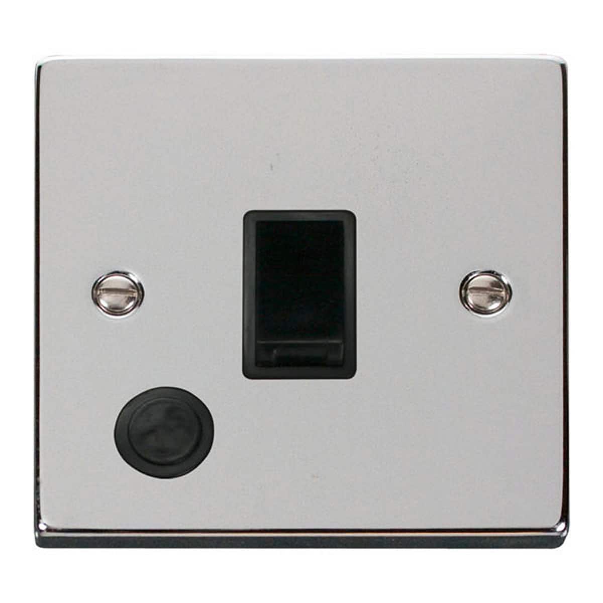 SE HOME Polished Chrome 1 Gang 20A DP Switch With Flex Chrome Polished Chrome