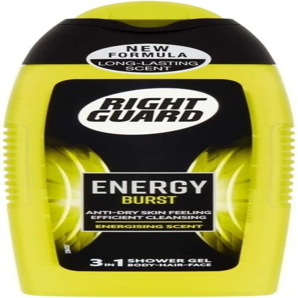 Right Guard 3-in-1 Shower Gel Energy Burst 250ml