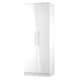 image 4 of Lyon Tall Double Wardrobe in White Gloss & White (Ready Assembled) | White | White Gloss & White