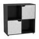 image 1 of 4 -Cube Shelving Unit With Geo Doors - Square | Black | Black & White | 1