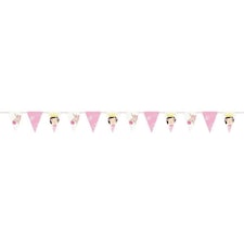 Unique Party Princess & Unicorn Bunting - Pink/White - One Size