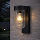 image 2 of CGC Rowan Black Outdoor Wall Lantern Light with Clear Polycarbonate Diffuser IP54