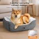 image 4 of Skylos Large Dog Bed Pet Cushion Fluffy Plush Washable for Calming Anxiety | Grey | Large | L