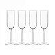 image 1 of Luigi Bormioli Sublime Flute Glasses Set 210 ml Crystal Glassware - Pack of 4 N/A