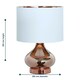 image 5 of Clarissa - 40cm Gold Glass Table Lamp with White Shade Gold | White