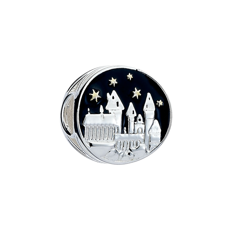 image 1 of Official Harry Potter Sterling Silver Hogwarts Castle Spacer Bead