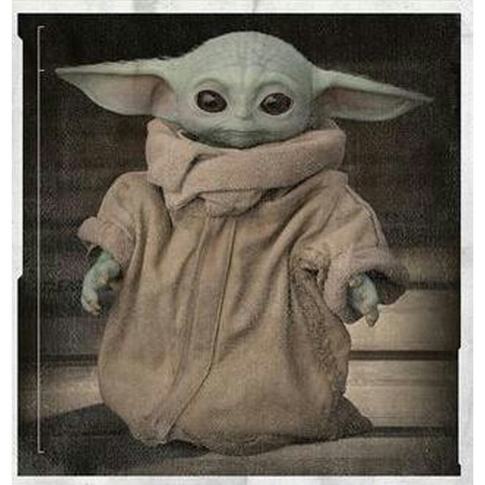 image 1 of Star Wars The Mandalorian Wanted The Child 228 Poster - White/Brown/Green - One Size