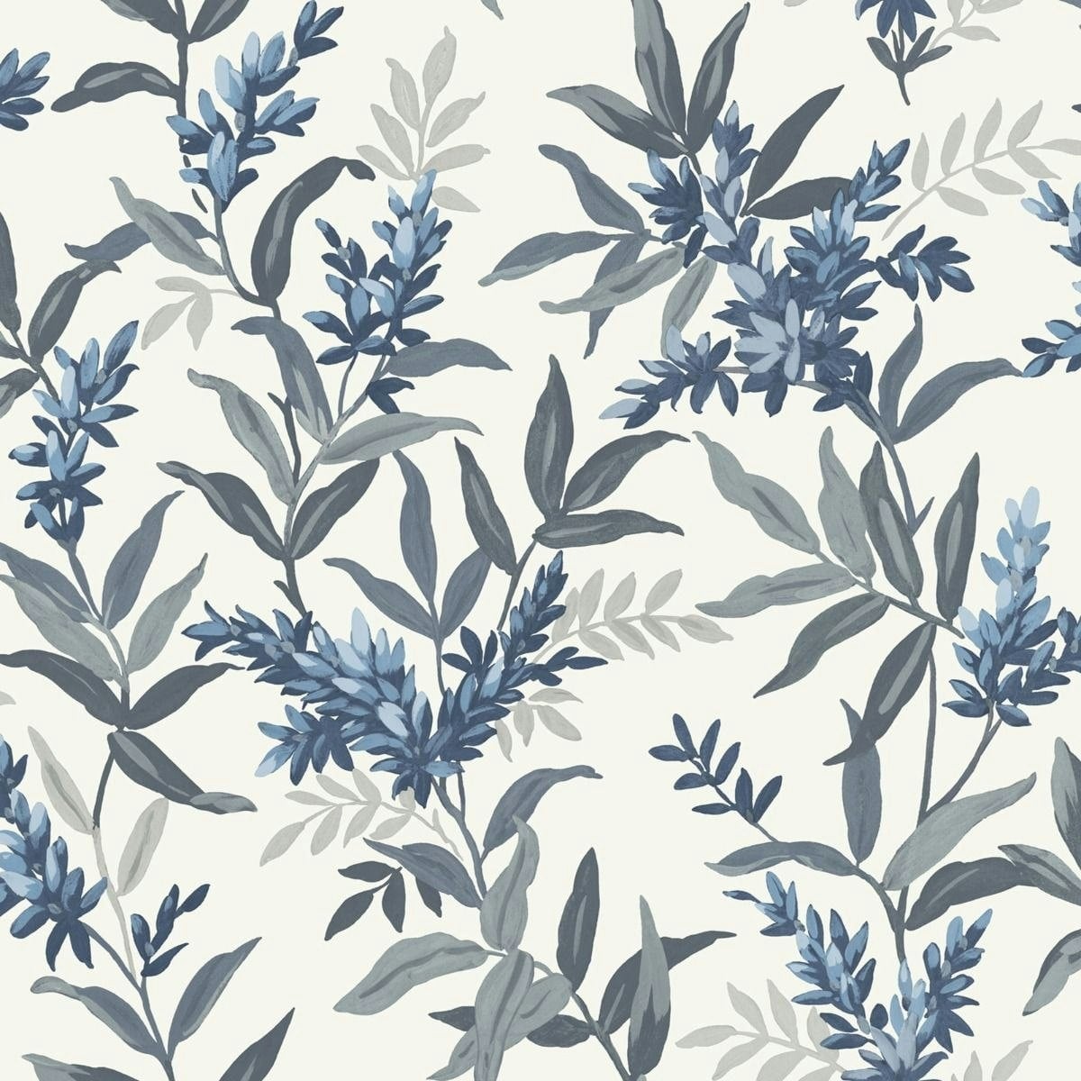 Belgravia Olivia Floral Wallpaper - Blue - 10m x 0.5m Blue