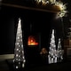 image 5 of LED Tree Cone Obelisk Trio with 90 LEDs in Silver