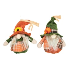 Living and Home 2 Pack Halloween Faceless Gnomes for Home Decoration