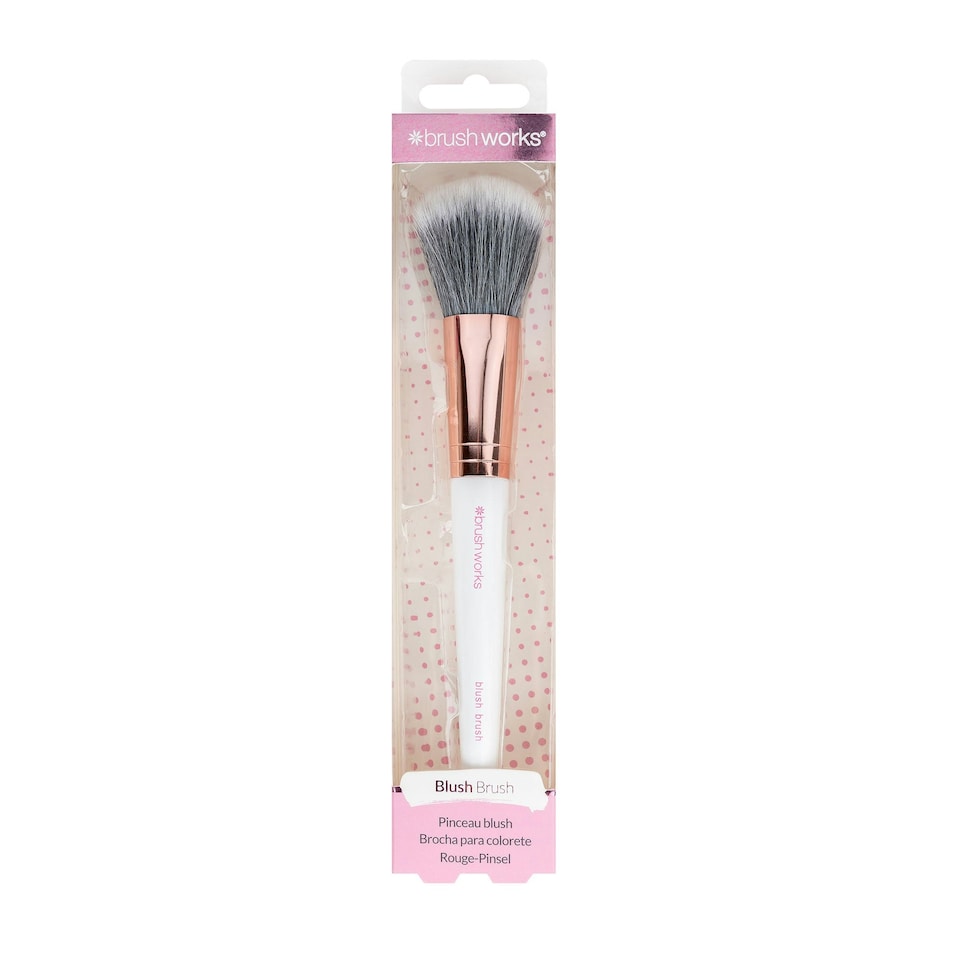 image 1 of Brushworks White & Gold Blush Brush