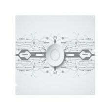 Concept With Various Technology Elements Splash Back | White