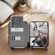 image 8 of Suitcase Set of 4 ABS Hard Shell Luggage Travel Trolley 4 Wheel Lightweight Telescopic Handle | Silver | grey | 1