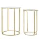 image 3 of Avantis Set Of 2 Tall Side Tables Gold