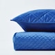 image 4 of Homescapes Navy Blue Paragon Diamond Geometric Velvet Bedspread - 250 x 260 cm | Blue | 1