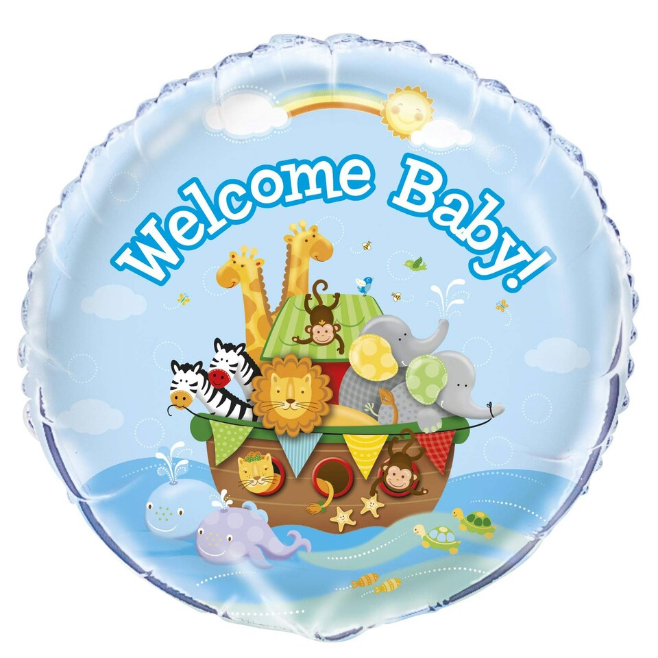 Unique Party Noah´s Ark Baby Shower Foil Balloon - Multicoloured - One Size