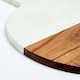 image 3 of OHS Acacia Wood Marble Effect Cheese Platter Boards with Handle | Brown | Marble