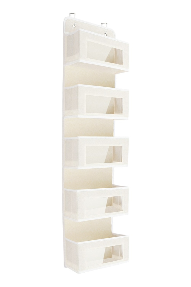 image 1 of Living and Home 5-Pocket Over-the-Door Organizer, Beige | Multi