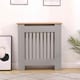image 8 of Small Grey Wooden Slatted Grill Radiator Cover MDF Cabinet