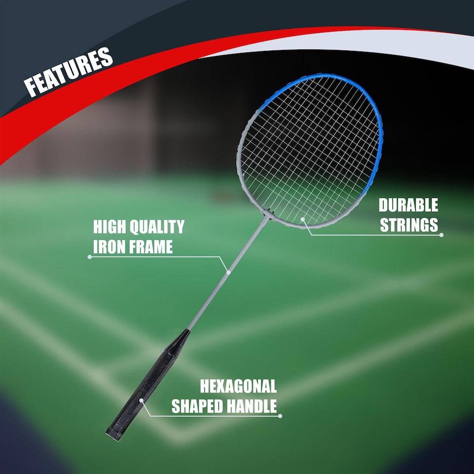 image 1 of The Magic Toy Shop Badminton Rackets Set of 2 Indoor Outdoor Sports Game