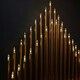 image 3 of 34cm Light up Rose Gold Christmas Candlebridge with 33 LEDs in Warm White