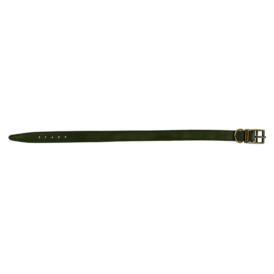 image 1 of HugglePets Legacy Leather Dog Collar - Khaki N/A | XL