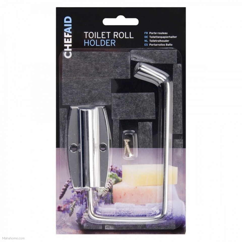 image 1 of Chef Aid Die Cast Toilet Roll Holder - Silver - One Size