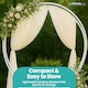 image 9 of Dual Circle Arch Stand Party Background Decoration, Garden Arbors - 260x220cm