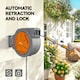 image 5 of Outsunny Retractable Hose Reel Wall Mounted with Lock, Orange