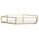 image 4 of Hexagon Metal Gold Mirror Tray | Gold | M | 1
