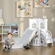 image 2 of AIYAPLAY 4 in 1 Kids Slide for Indoor Use, for Toddlers 1-3 Years, Grey
