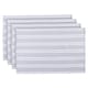 image 1 of Nicola Spring Cotton Tea Towels - 60cm x 40cm - Grey Stripe - Pack of 4