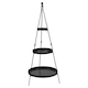image 7 of 3 Tier Black Metal Pyramid Rack Display Stand Multiple Plant Flower Pot Holder