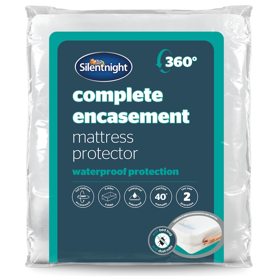 image 1 of Silentnight Waterproof Complete Mattress Encasement Protector White | Double