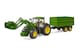 image 4 of Bruder John Deere 7R 350 frontloader and tandemaxle tipping trailer Construction Loader Model